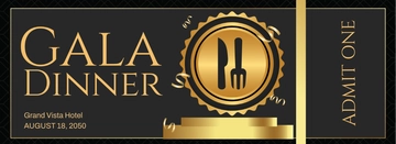 Free Gala Dinner Ticket Template to Edit Online