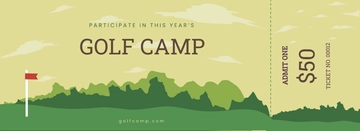 Free Golf Camp Ticket Template to Edit Online