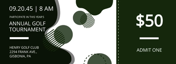 Free Golf Ticket Invitation Template to Edit Online