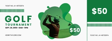Free Golf Ticket Template to Edit Online