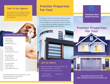Free Real Estate Tri-Fold Brochure Template to Edit Online