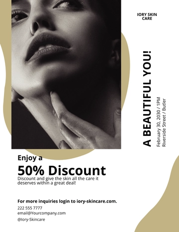 Free Skin Treatment Flyer Template to Edit Online