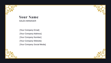Free Premium Gold Business Card Template to Edit Online