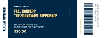 Free Fall Festival Concert Ticket Template to Edit Online