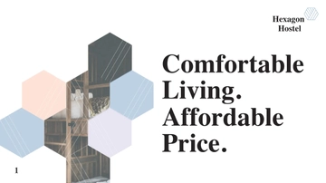 Free Hexagon Hostel Presentation Template to Edit Online