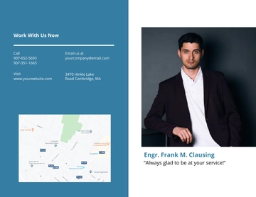 Free Civil Engineer Bi-Fold Brochure Template to Edit Online
