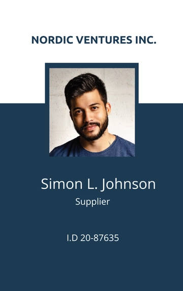 Free Supplier ID Card Template to Edit Online