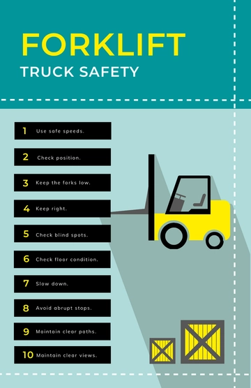 Free Forklift Truck Safety Poster Template to Edit Online