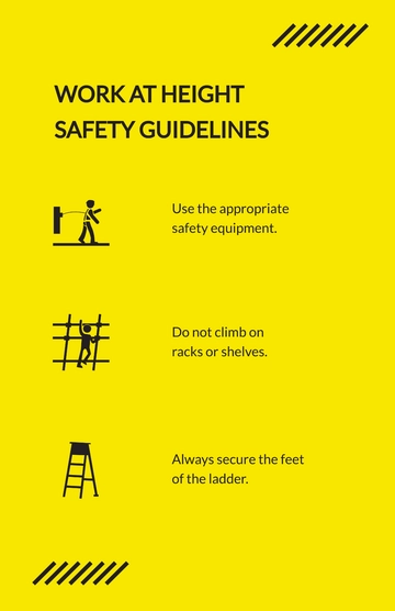 Free Work at Height Poster Template to Edit Online