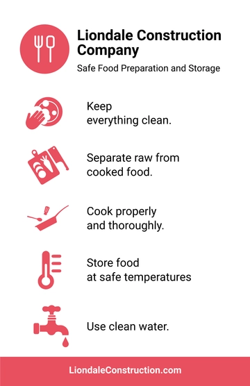 Free Food Preparation and Storage Poster Template to Edit Online