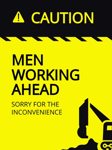 Free Caution Workers Ahead Sign Template to Edit Online
