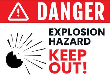Free Danger Explosive Sign Template to Edit Online