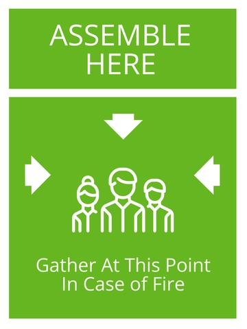 Free Fire Assembly Point Sign Template to Edit Online