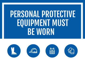 Free Personal Protective Equipment Must be Worn Sign Template to Edit Online
