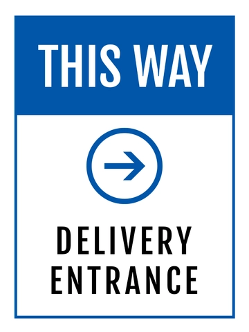 Free Delivery Entrance Sign Template to Edit Online