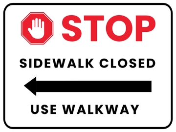 Free Stop - Sidewalk Closed Sign Template to Edit Online