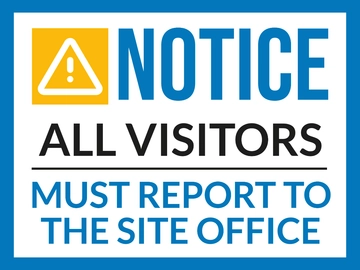 Free All Visitors Report Site Office Sign Template to Edit Online