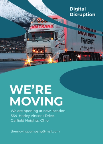 Free Trucking Logistics Announcement Template to Edit Online