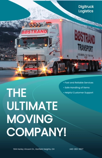 Free Trucking Logistics Poster Template to Edit Online