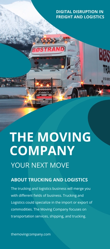 Free Trucking Logistics Rack Card Template to Edit Online