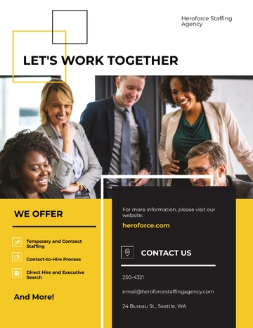 Free Staffing Agency Flyer Template to Edit Online