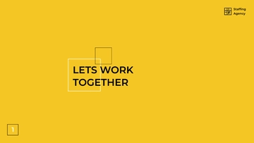 Free Staffing Agency Presentation Template to Edit Online
