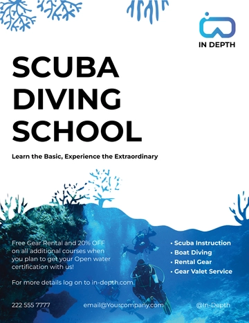 Free Scuba Diving School Flyer Template to Edit Online