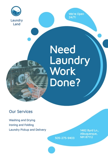Free Laundry Poster Template to Edit Online
