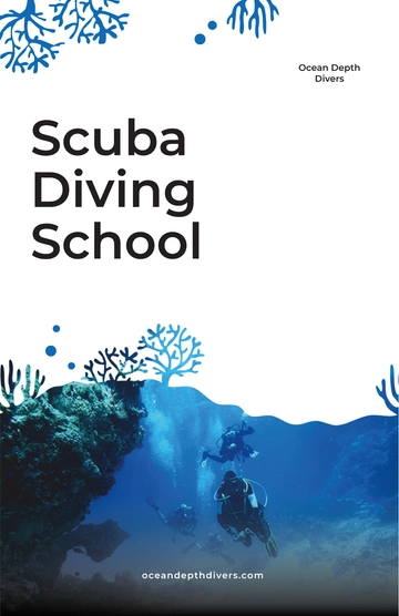 Free Scuba Diving School Poster Template to Edit Online
