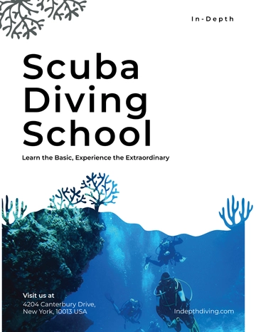 Free Scuba Diving School Pamphlet Template to Edit Online