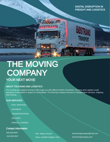 Free Trucking Logistics Leaflet Template to Edit Online