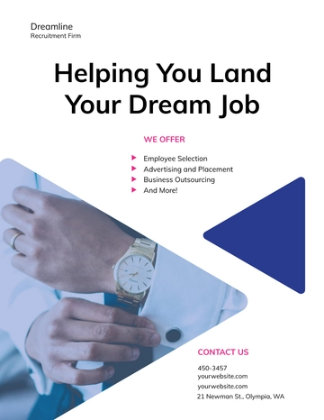 Free Recruitment Firm Flyer Template to Edit Online
