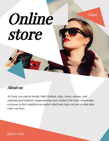 Free Online Store Leaflet Template to Edit Online