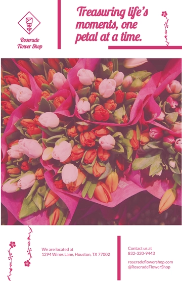 Free Flower Shop Poster Template to Edit Online