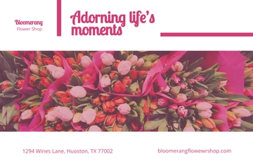 Free Flower Shop Post Card Template to Edit Online