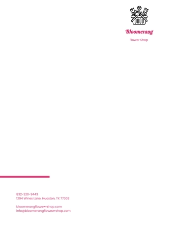Free Flower Shop Letterhead Template to Edit Online