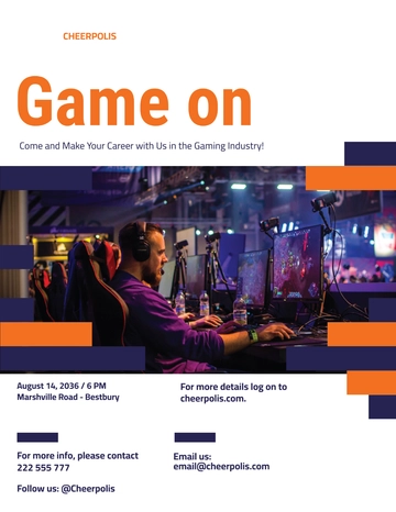 Free Gaming Company Flyer Template to Edit Online