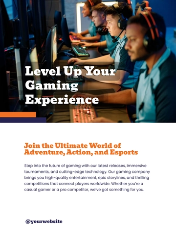 Free Gaming Company Poster Template to Edit Online