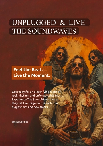 Free Music Band Poster Template to Edit Online