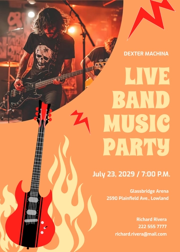 Music Band Invitation Template - Edit Online & Download
