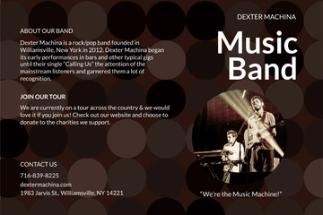 Free Music Band Postcard Template to Edit Online