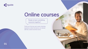 Free Online Courses Presentation Template to Edit Online
