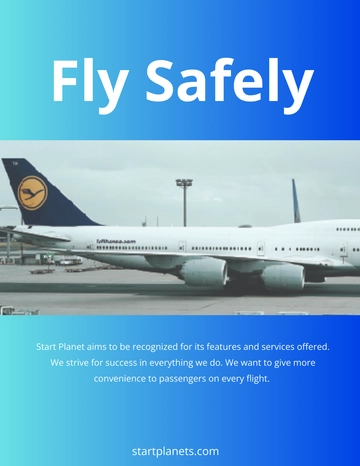 Free Airlines/Aviation Services Pamphlet Template to Edit Online