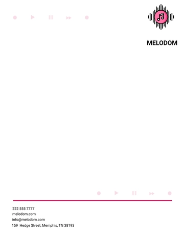 Free Music Festival Letterhead Template to Edit Online