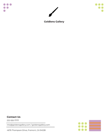 Free Photo Art Gallery Letterhead Template to Edit Online