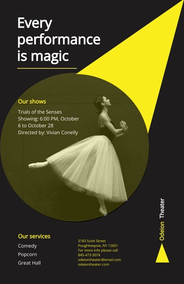 Free Theater Company Poster Template to Edit Online