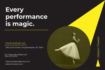 Free Theater Company Postcard Template to Edit Online