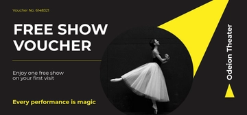 Free Theater Company Voucher Template to Edit Online
