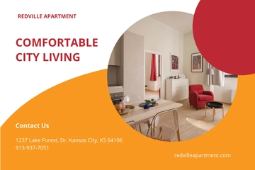 Free Apartment Rental Postcard Template to Edit Online
