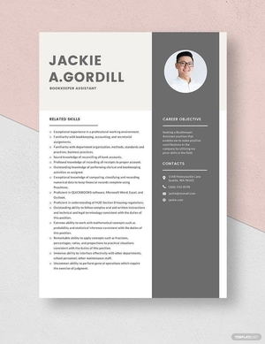 Bookkeeper Assistant Resume